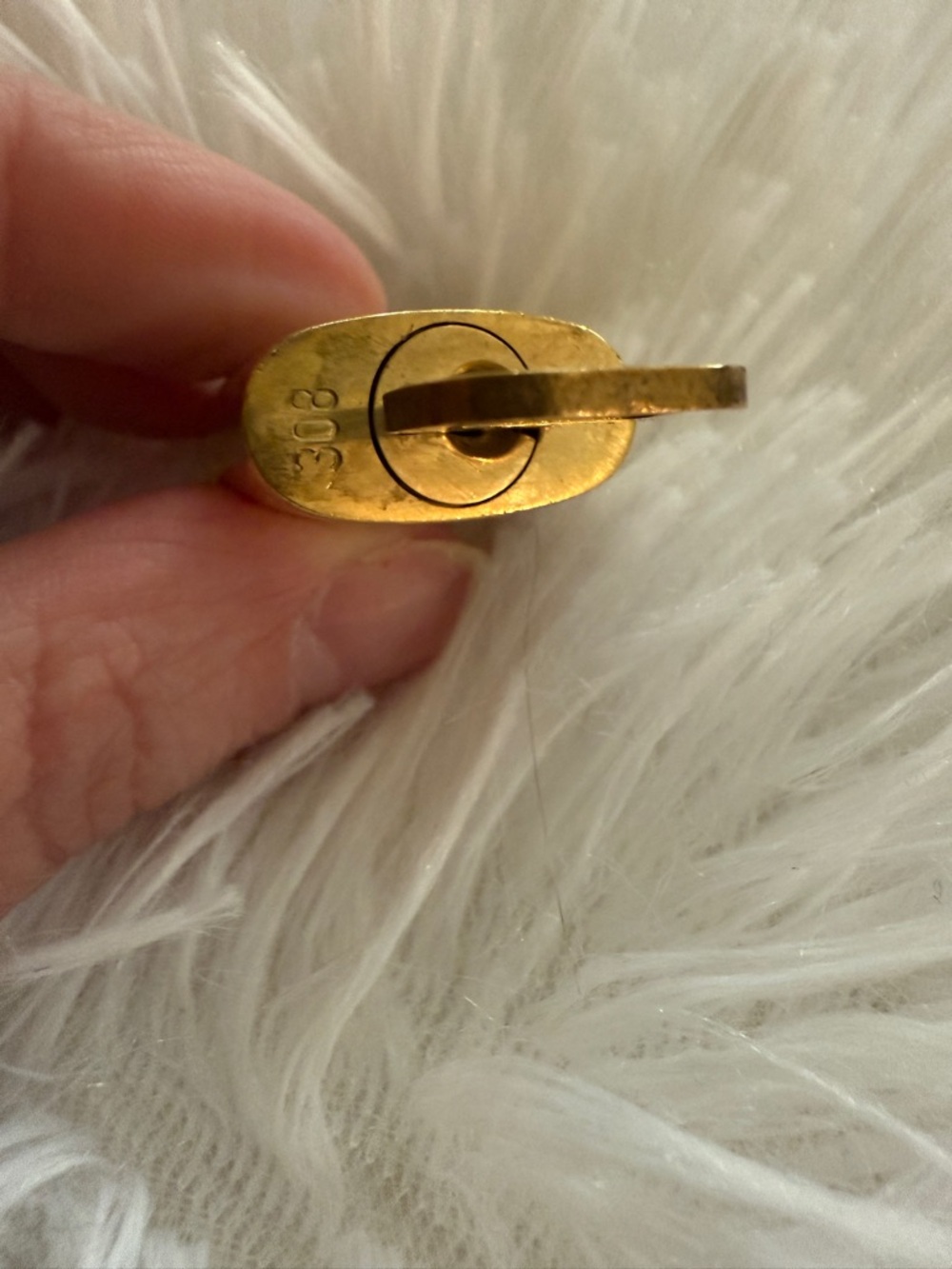 Louis Vuitton Gold Padlock with Key #308 - Picture 3 of 3